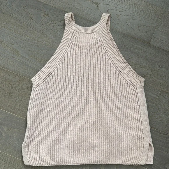 Pink Ribbed Knit Tank Top - Picture 3 of 4